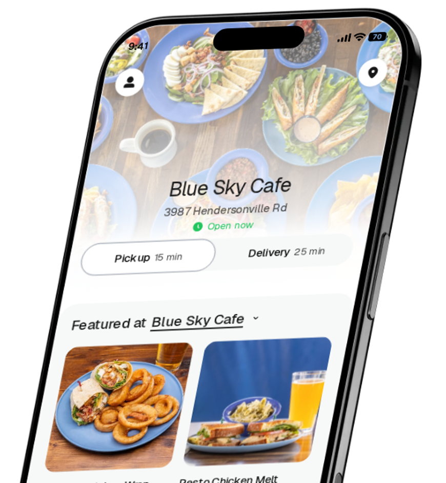 Blue Sky Cafe app preview